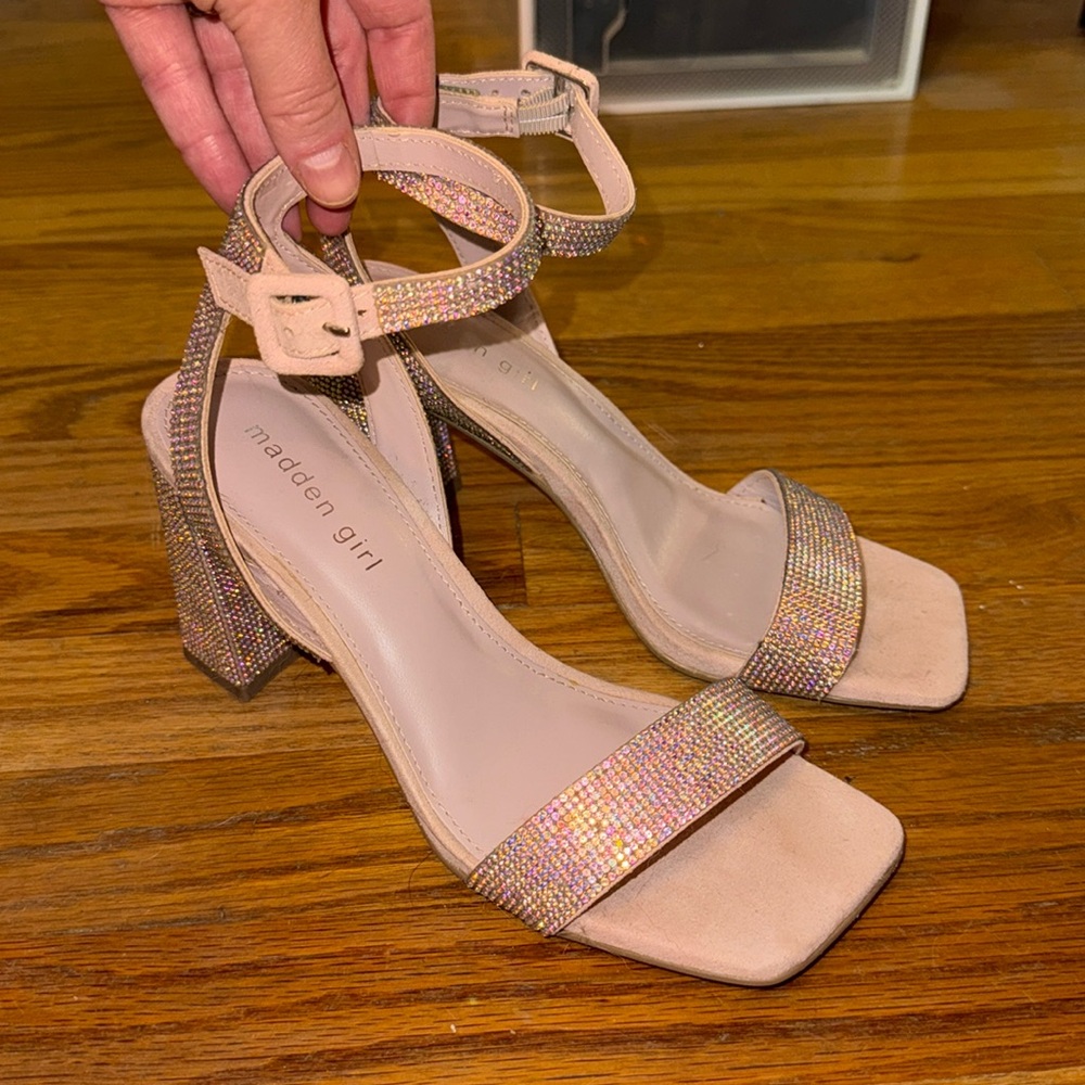 Madden girl rhinestone pink heels